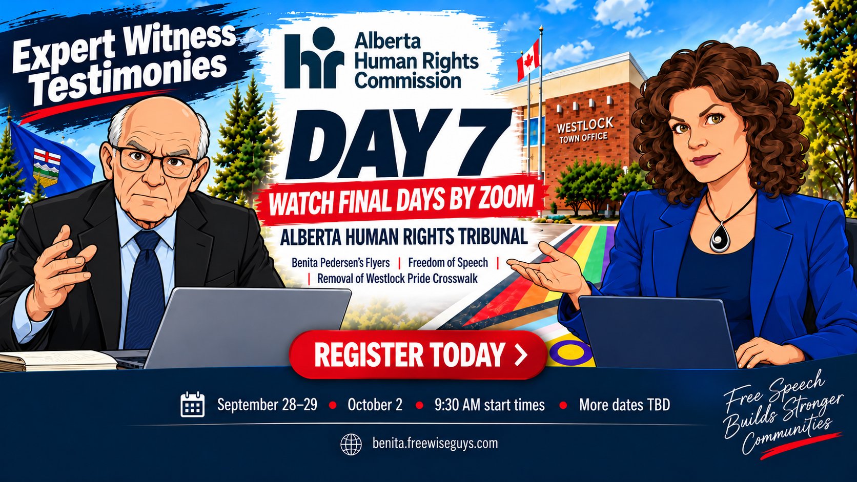 Alberta Human Rights Commission Day 7. Expert witness testimony. Watch final days by Zoom. Register today.