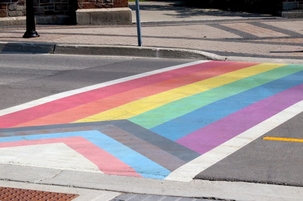 Rainbow crosswalk featured in the JCCF case update